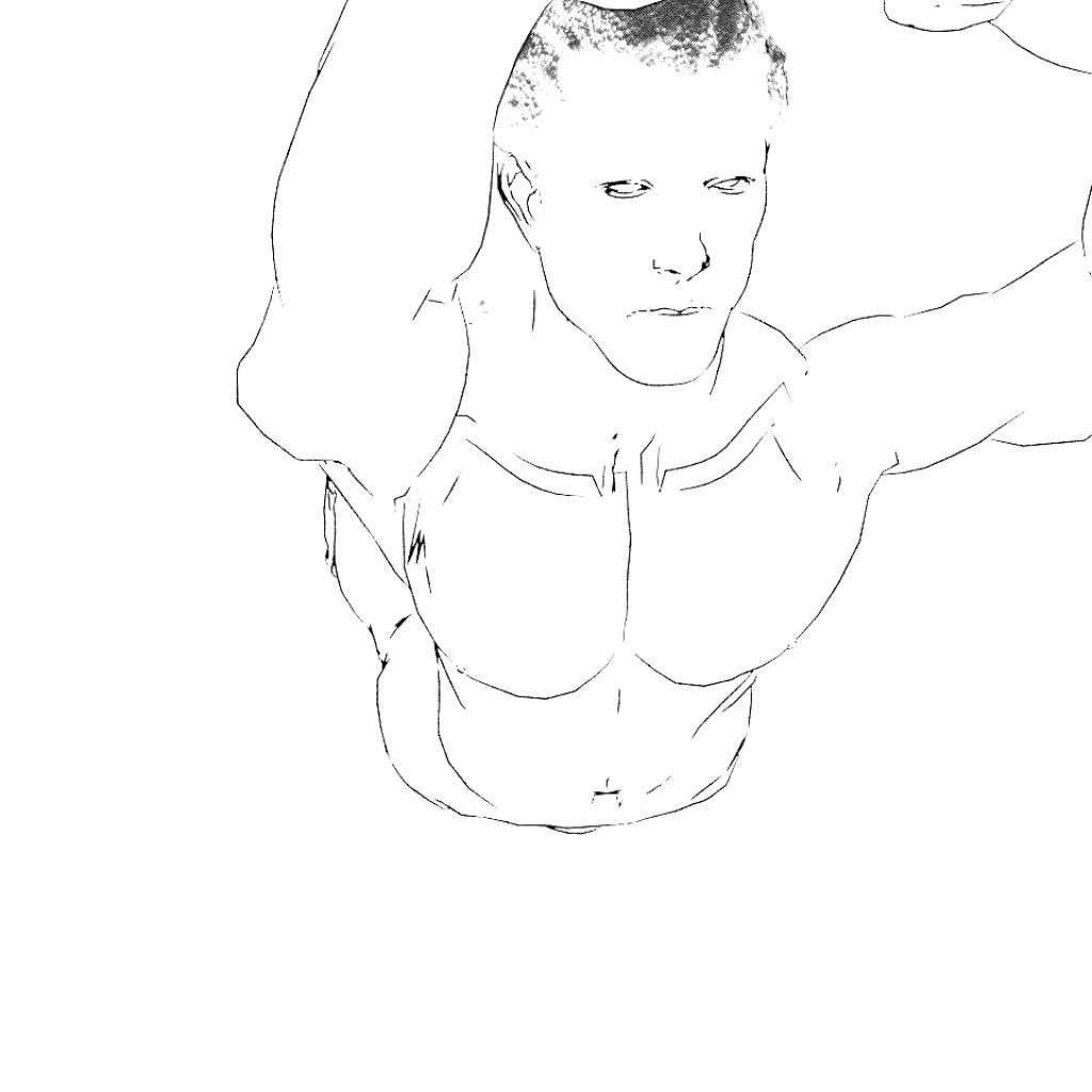 Line Art Muscular Man preview image 2